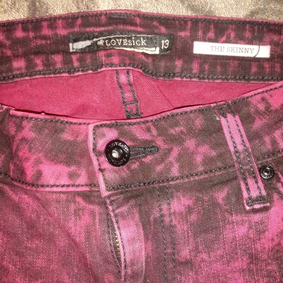 Lovesick Denim - Lovesick Red acid wash jeans